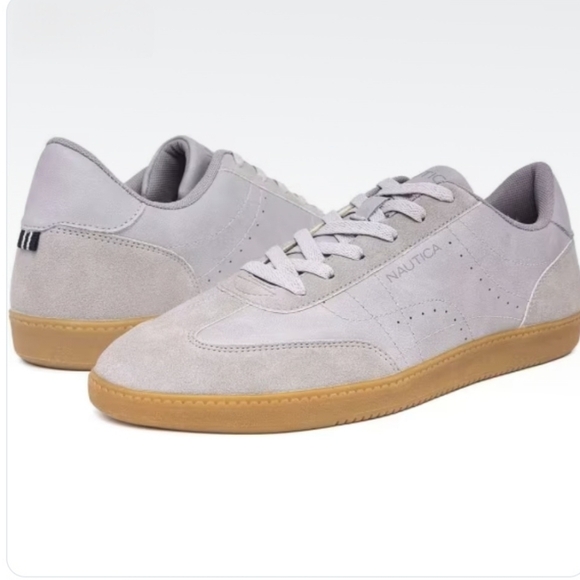 Nautica Men's US 12 Classic Low Top Lace Up Oxford Gray Sneakers Csual - Picture 1 of 10